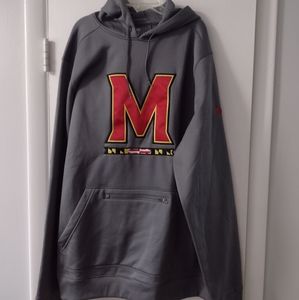 Under Armour ColdGear Maryland Hoodie Gray Men's XL Tall